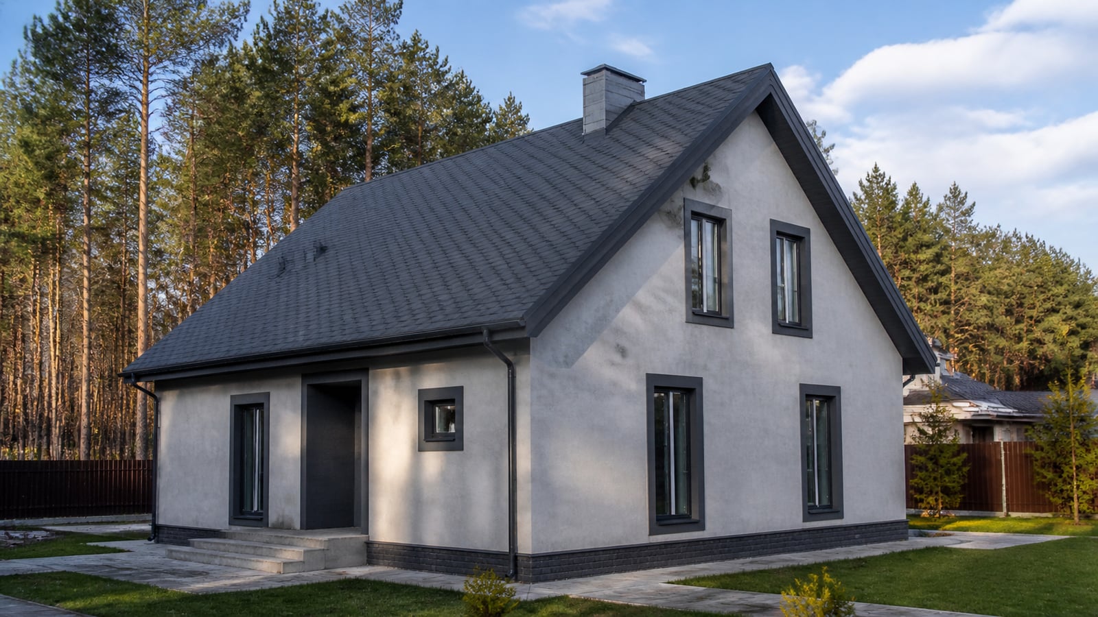 Двухскатная крыша с гибкой черепицей, Реутов, 95 м²