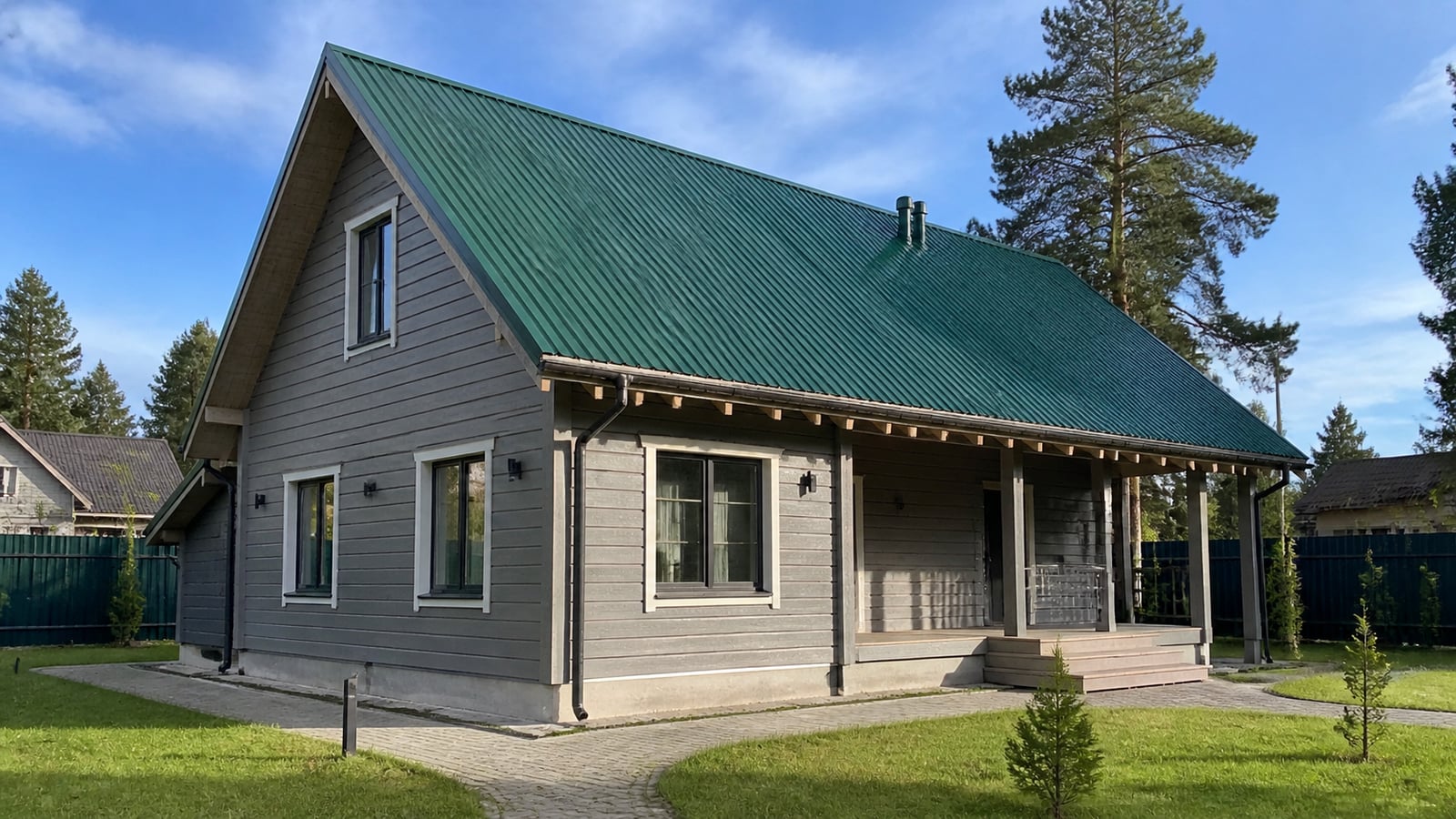 Замена кровли на профнастил, Дмитров, 85 м²